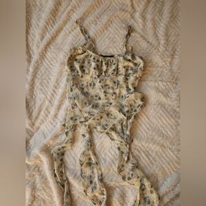 Forever 21 Cream Yellow Floral Blouse